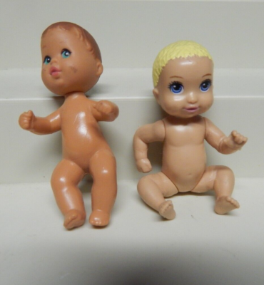 Mattel Barbie Baby Infant Dolls Blonde Brown Jointed Newborn