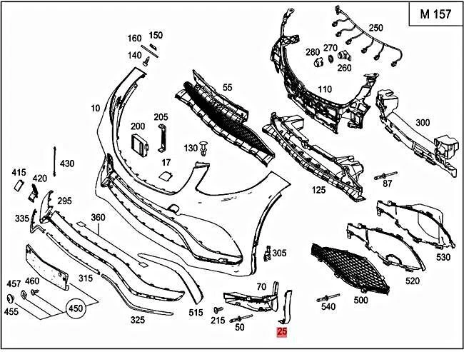 Genuine MERCEDES Gle C292 Coupe SUV Left Cover bumper area 