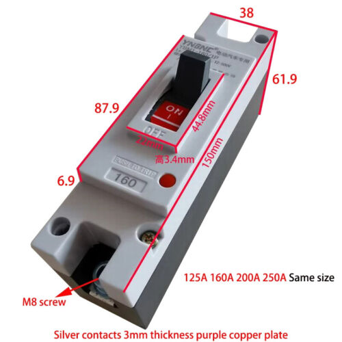 Interruttore DC 12V 120V 100A 500A Protezione Celle Solari Isolatore Batteria Camper - Foto 2 di 11