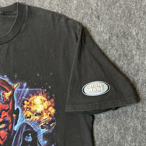 Vintage 1999 Star Wars Episode 1 Darth Maul Lee Sport Movie Promo T Shirt Size L - 第 3/8 張圖片