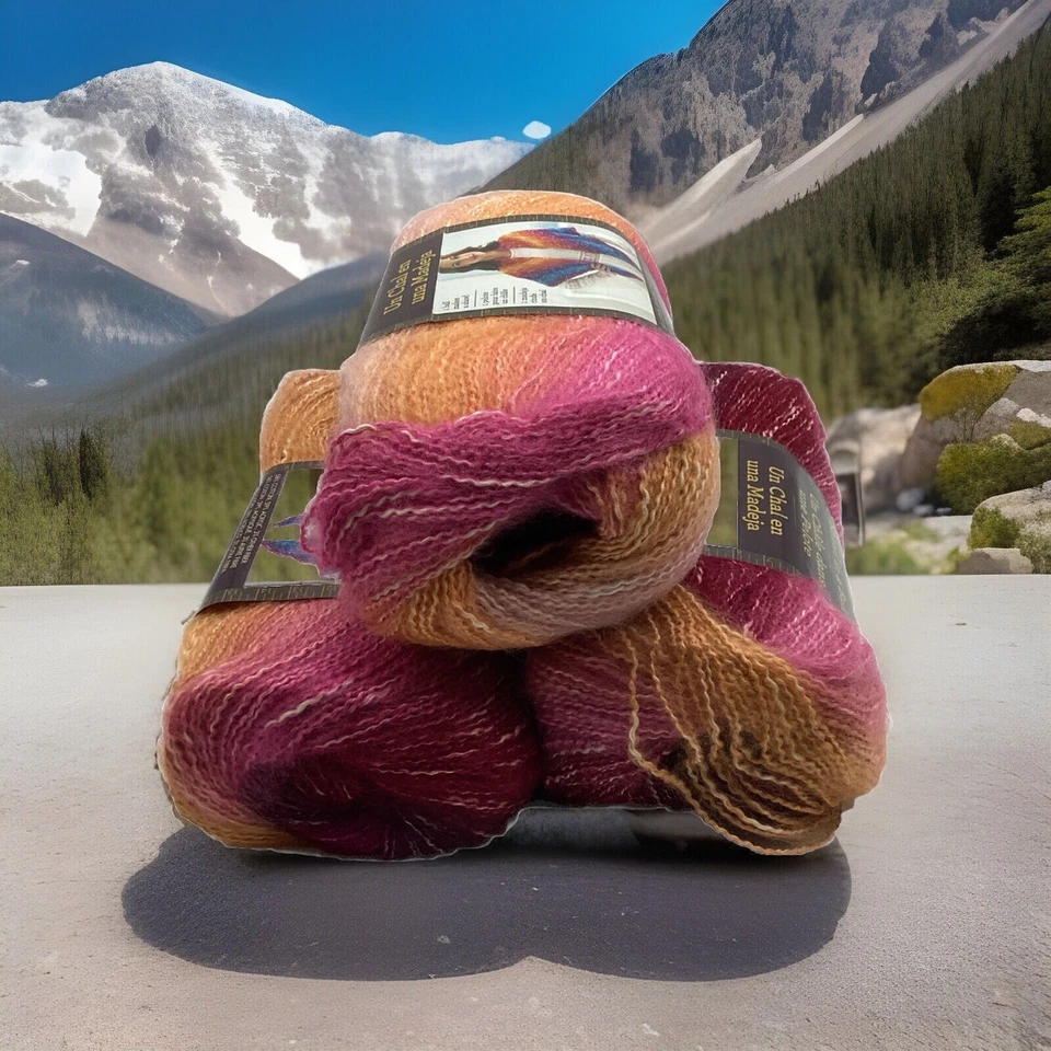 Lion Brand Shawl in a Ball Yarn "Community Coral" 3 Skeins #350 - Image 3 of 4