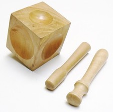 Wood Dapping Block 2 Wood Punch Set Wooden Doming Cube Forming Tool Design Shape