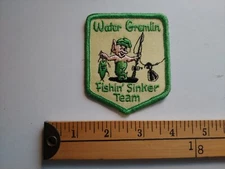 * 80S VINTAGE WATER GREMLIN LURE BAIT APPAREL FISHING SINKER BADGE PATCH CREST *