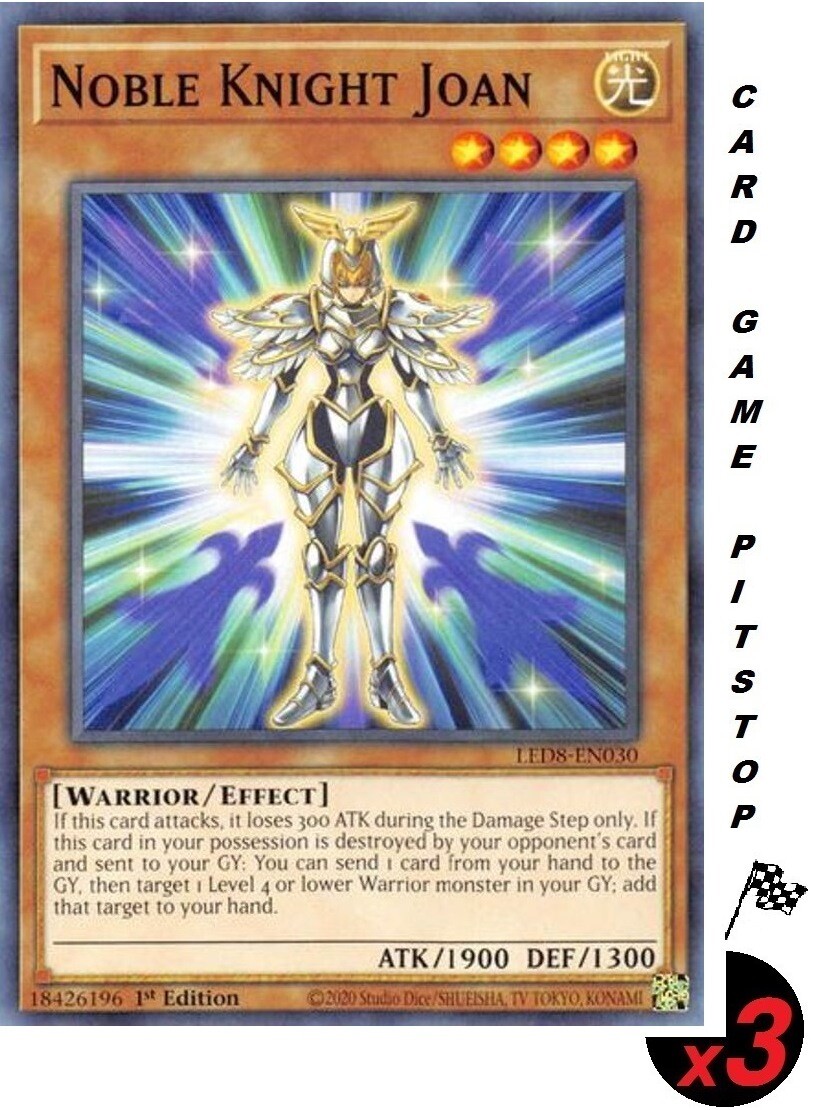 3 Noble Knight Joan | Yugioh! Synchro Storm LED8-EN030 Common 1st Edition  NM/M | eBay