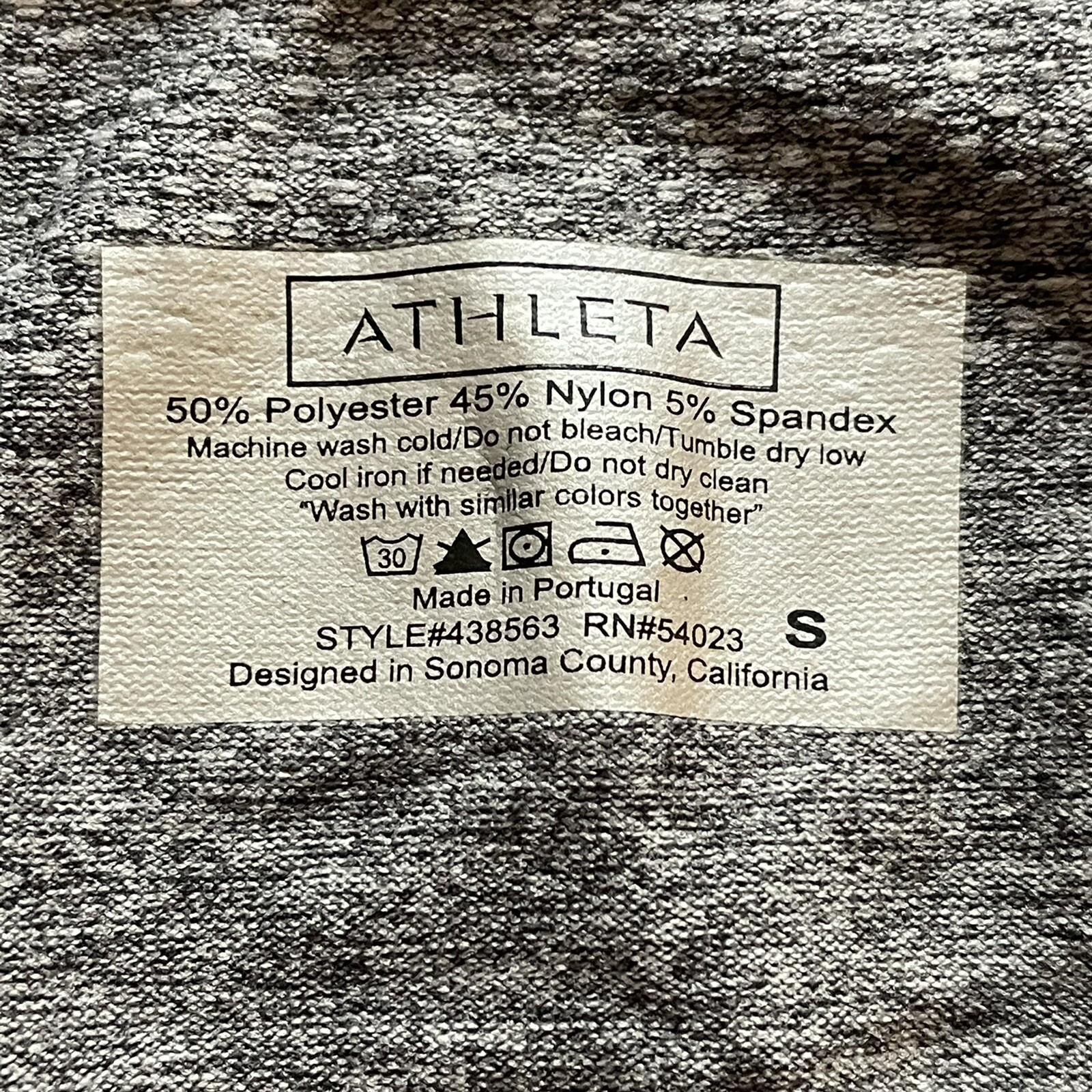 Athleta Workout Top, Small, Gray, Polyester Blend… - image 7