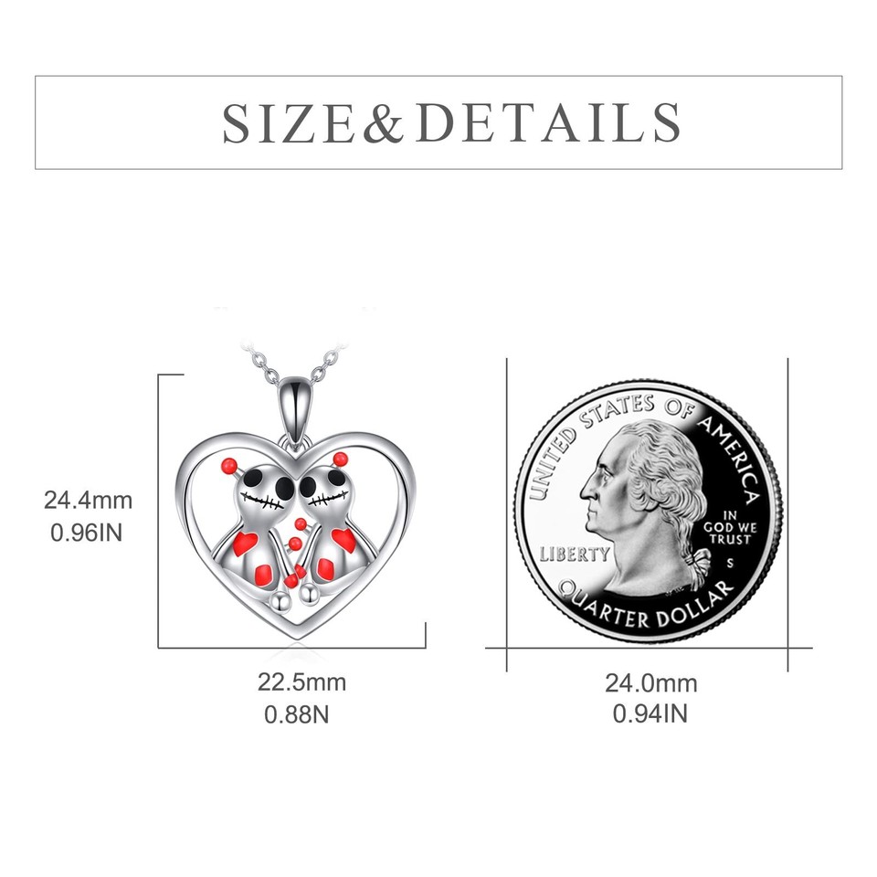 Voodoo Doll Necklace for Women Sterling Silver Gothic Voodoo Pendant eBay