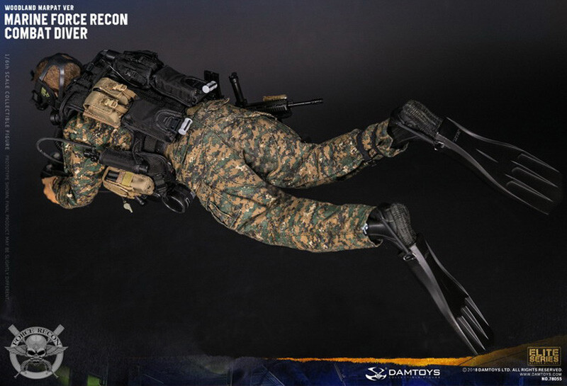 DAMTOYS78055USMCコンバット・ダイバーフォースリコン・ウッドランド DAMTOYS 78055 1/6 US MARINE FORCE RECON COMBAT DIVER MARPAT
