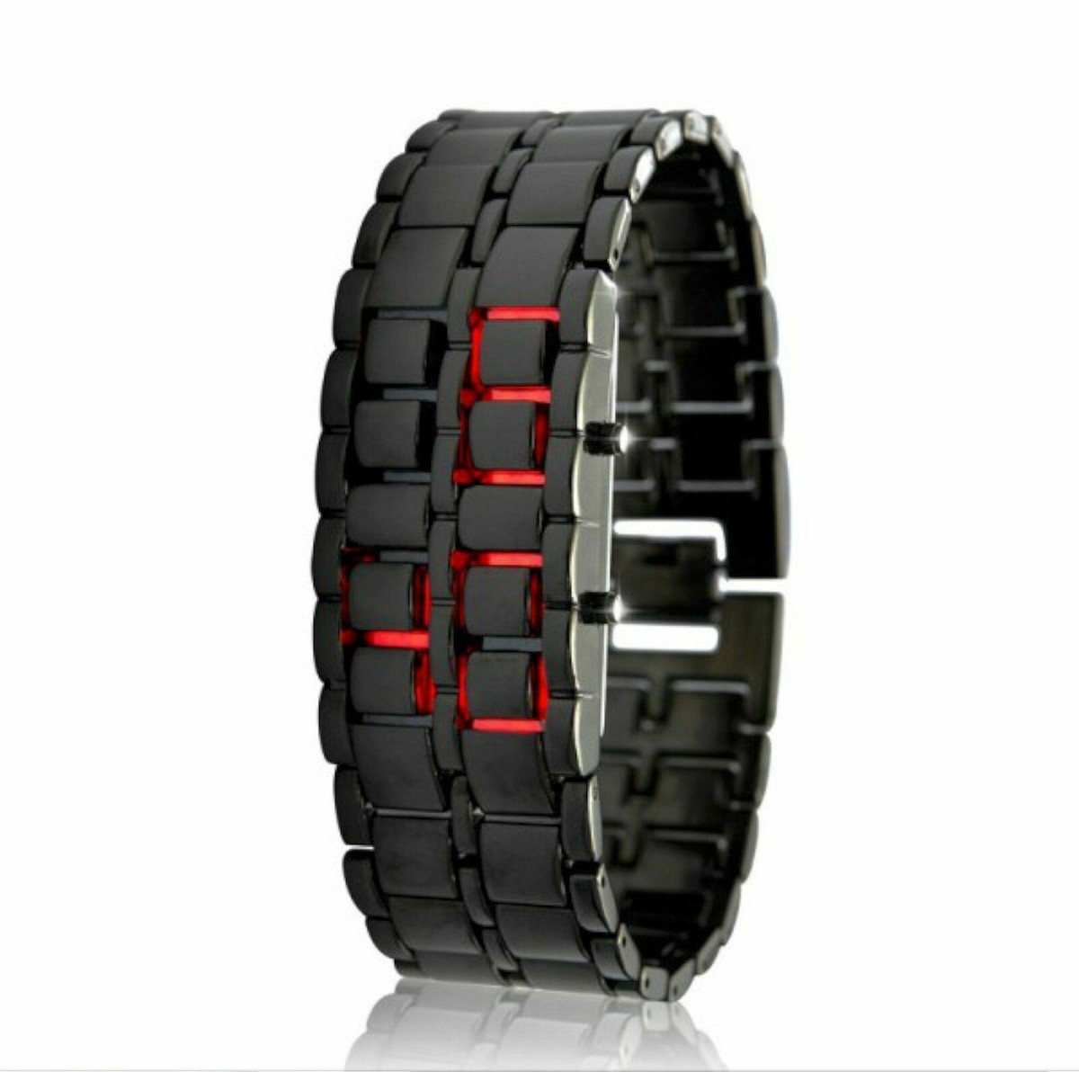 NEW Samurai Inferno W-01 Unisex Black Lava Red Hot Digital LED