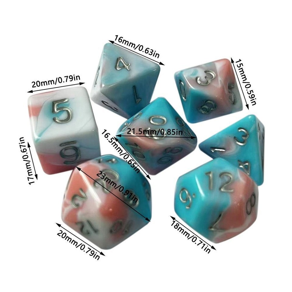 Acrylic D4 D6 D8 D10 For TRPG DND Table Game Polyhedral Dice Game Dice
