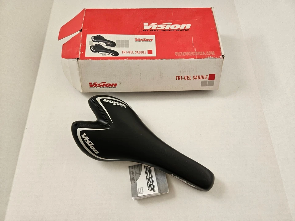 Nuevo sillín FSA Vision Tri Gel Elite bicicleta de carretera triatlón rieles de titanio 194-4000 Foto 2 de 4