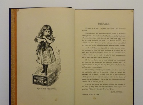 1893 EPWORTH RECIPES - Methodist Cook Book & Housekeeper's Manual, Illust Ads - Picture 3 of 15