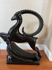 Vintage Haeger Black Ram Sculpture Art Deco Figurine 1994 USA