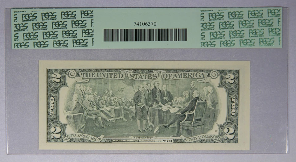 $2 Federal Reserve Note Fr. 1936-F* 1995 $2 FW Star Note PCGS 69PPQ - Image 2 of 3