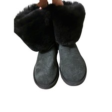 UGG Classic Short Classic Shearling Sheepskin Boots Black 1016224 Size 5 Women