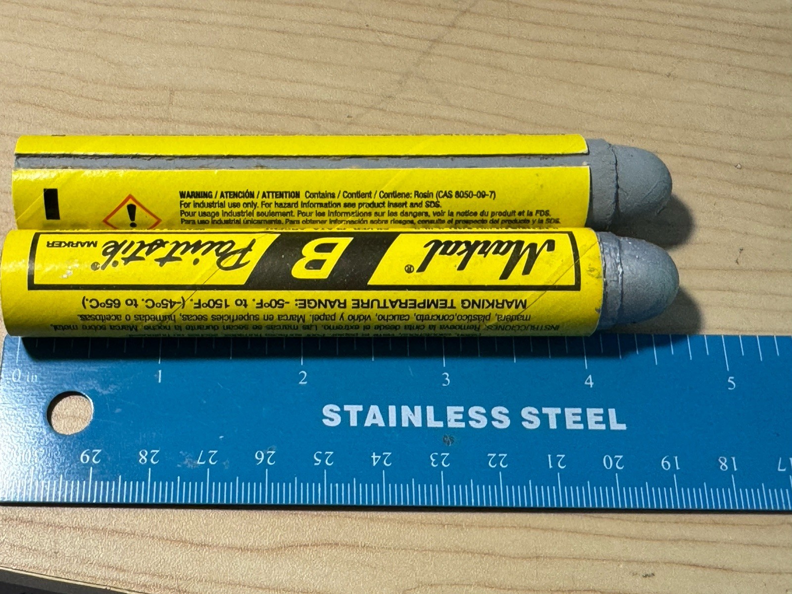 2 Markal B Paintstik Solid Paint Markers For All Surfaces: Grey & Metalic Silver