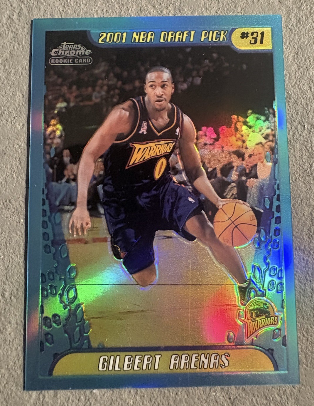 2001-02 Topps Chrome Refractor Gilbert Arenas #157