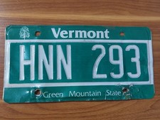 License Plate Vermont Green Mountain State Maple Tree #HNN 293 Expired