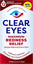 Clear Eyes | Maximum Redness Relief Eye Drops  0.5  Oz ( 15 mL ) Fast Shipping