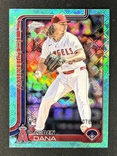 2025 Topps Chrome Logofractor Edition Caden Dana #245 Aqua Refractor #/199 RC