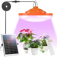 Solar Plant Grow Light Outdoor Indoor Run Day/Night, 96 LED Full Spectrum Sol...