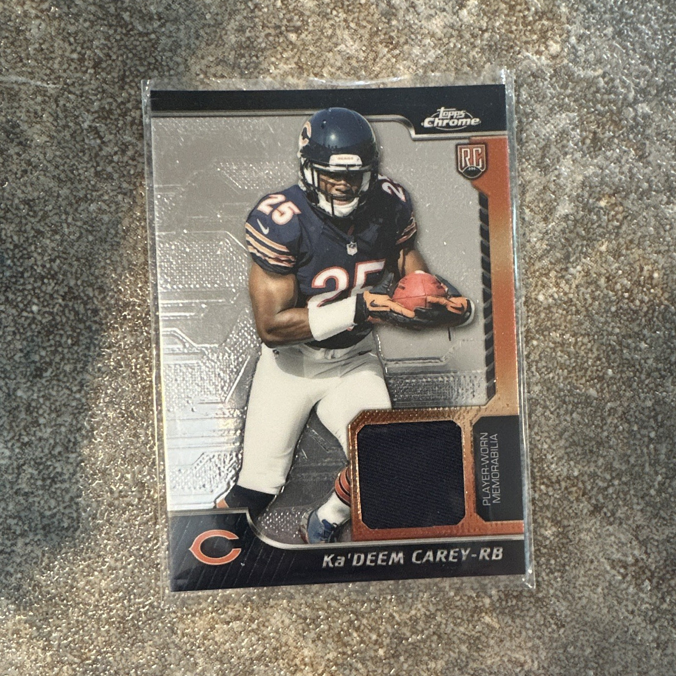 Ka'Deem Carey Topps Chrome Rookie Relics #RRKC Base