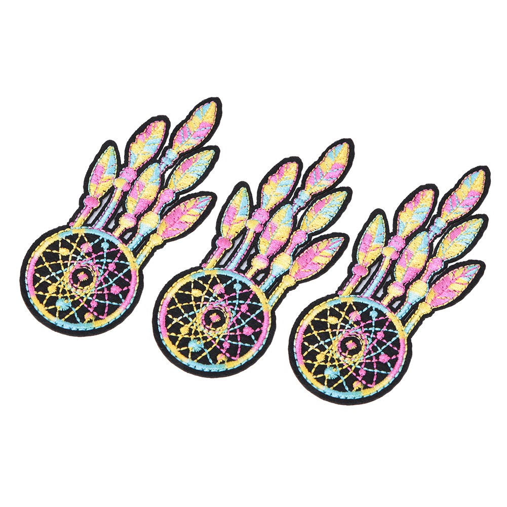 3Pcs HandMade Dream Catcher Net Shape Sewing Embroidery Cloth Patches Clothes Ac