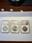 Franklin Half Dollars NGC Graded, 1949S MS62, 1953S MS65, 1956 MS66