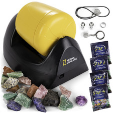 Blue Marble National Geographic Starter Rock Tumbler Kit - Durable Leak-Proof