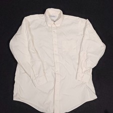 Brooks Brothers OCBD Oxford Button Down Shirt Mens 17-33 Ivory Made In USA