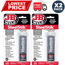 J-B Weld Steelstik, 1 Hour Cure, Steel Reinforced Epoxy Putty Stick - 2 Pack, Da