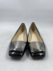 Prada Black Patent Leather Silver Buckle Heels W 6.5 — photo 2