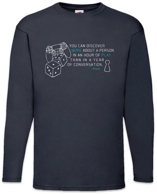 Plato Discover Langarm T-Shirt Zitat Quote Platon Philosopher Philosoph Ancient