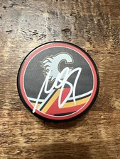 Mikael Backlund Signed Calgary Flames Puck JSA Coa Autographed