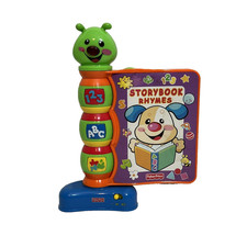 Fisher-Price Storybook Rhymes ABC 123 Lights Sound 10" Book Laugh & Learn