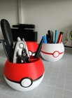 Pokémon Poké Ball Desk Organizer Pen Holder Cup Red White Black — photo 1