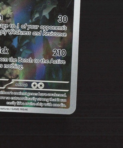 Carta Pokémon Holograma Ultra Rara Arte Completo Palafin 225/091 Paldean Fates Casi Nueva - Imagen 6 de 10