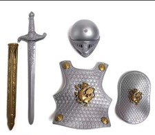 Vintage 2002 Royal Knight Armor Set for Kids Medieval New Halloween Costume Toy