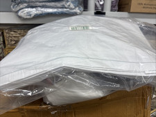 KING White T-200 Percale Hotel Linen Flat Sheets Polycotton Spa Home 6 Pack