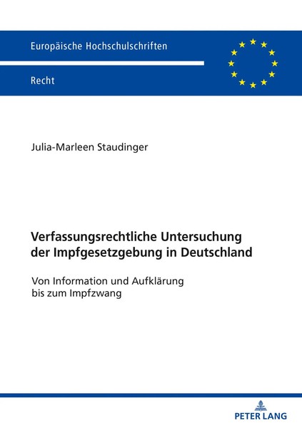 Verfassungsrechtliche Untersuchung der Impfgesetzgebung In Deutschland | Buch-image