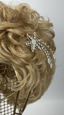 Vintage Rhinestone Bridal Prom Hair Comb Elegant Clear Crystal Accent Headpiece