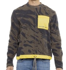 New 89 Spyder Men's Brown Long Sleeve Crewneck Fleece Lounge Shirt Size XL