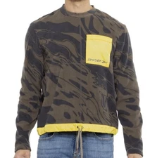 New $89 Spyder Men's Brown Long Sleeve Crewneck Fleece Lounge Shirt Size XL