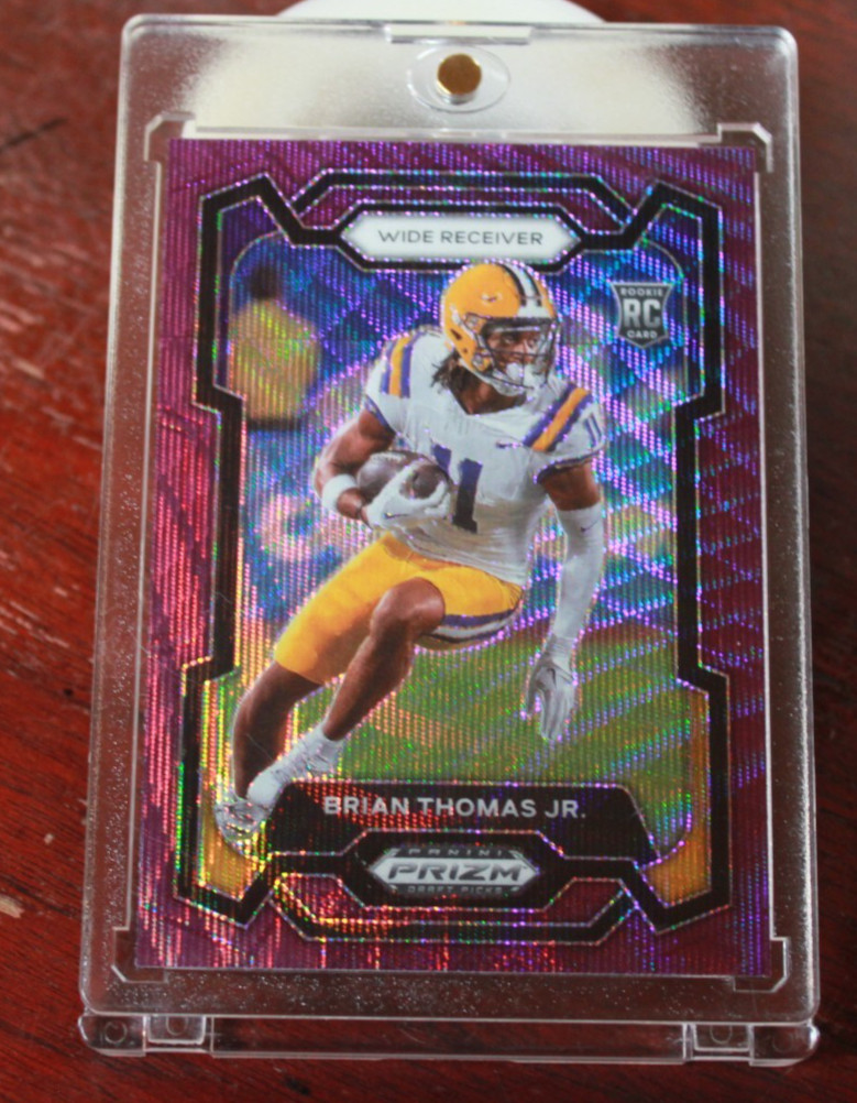 2024 Panini Prizm Draft Picks Purple Wave #118 Brian Thomas Jr. Rookie RC