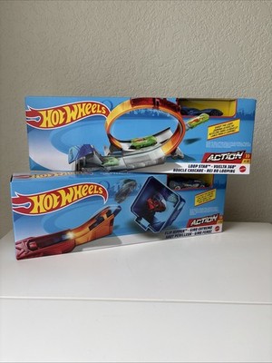 Hot Wheels   Loop Star  ACTION 360˚ & Flip Ripper W/ Cars Track Builder Mattel