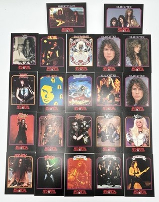 Mega Metal Impel 1991 Non-Sport Trading Card Lot 22 Cards Bon Jovi Slaughter Mod