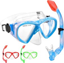 Schnorchelset Kinder, Taucherbrille Kinder mit Schnorchel Anti Leck Anti Fog HD