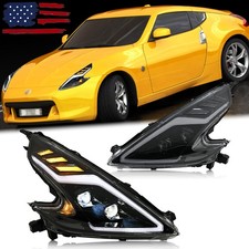 For Nissan 370z Fairlady Z34 2009-2021 Led Headlight Hilo Beam Turn Signal 2pcs