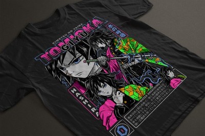Demon Slayer Giyu Tomioka T-Shirt   Water Hashira Anime Graphic Tee, Kimetsu