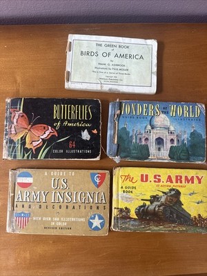 Lot of 5 Whitman Publishing Field Guides Books (nature And War/army Wonders Etc)