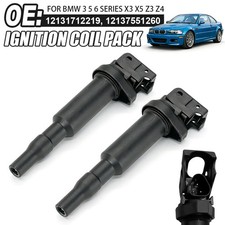 2x Ignition Coil Pack For BMW E46 E87 E90 E91 E60 E61 E63 E64 X5 Z4 12131712219